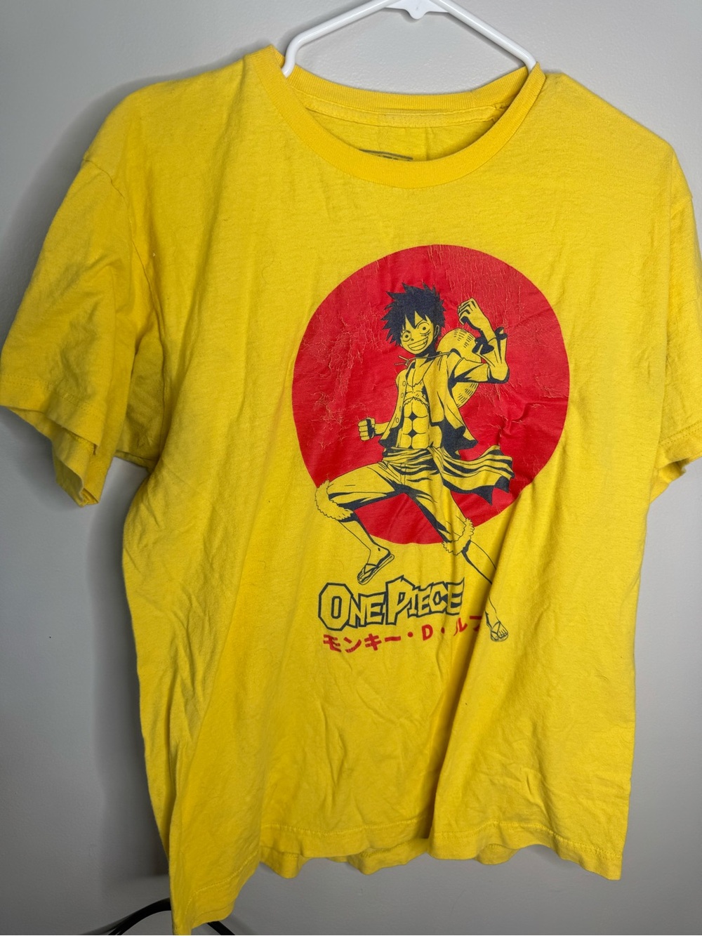 One Piece Monkey D. Luffy Yellow Graphic Tee